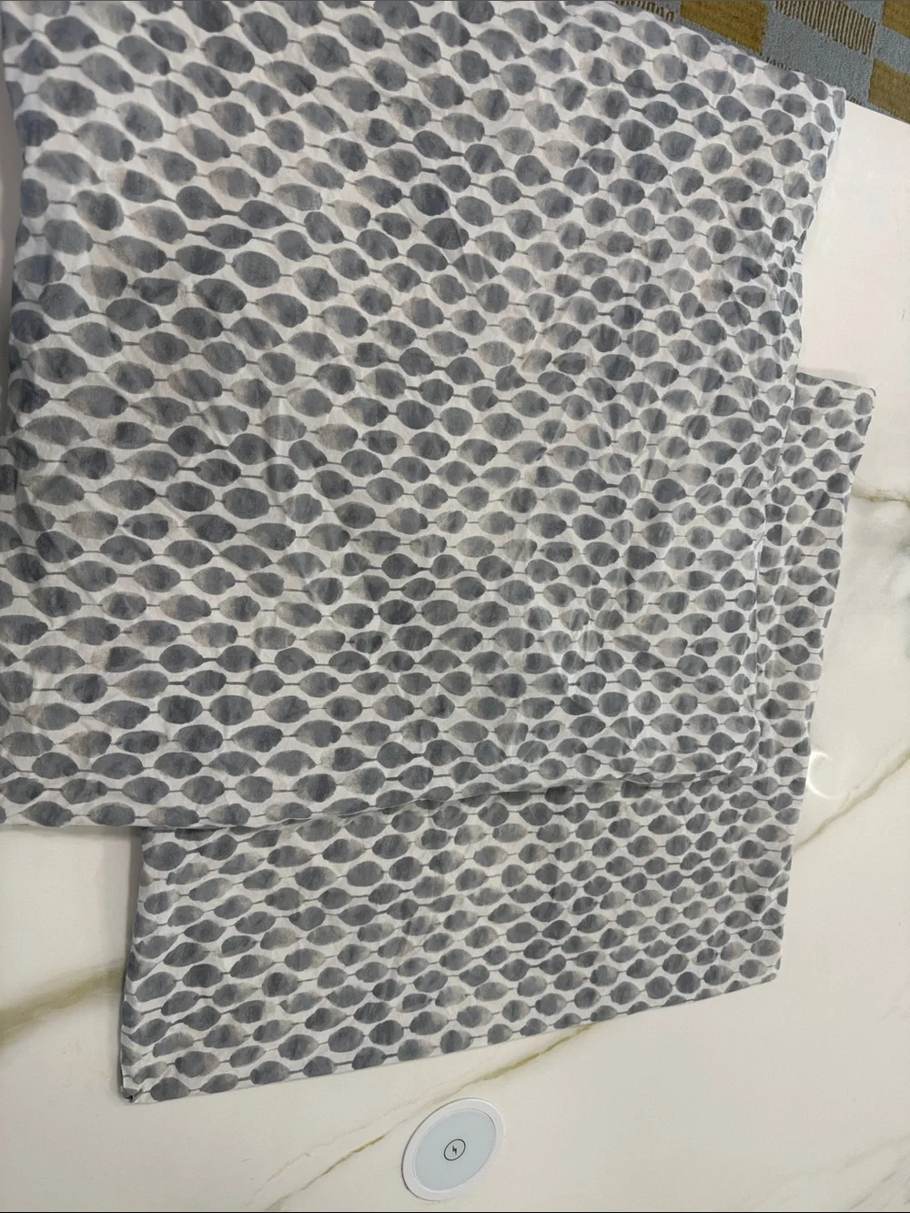 Set of 2! 26x26 shams West Elm Gray and White Dot Pattern Pillow Cover